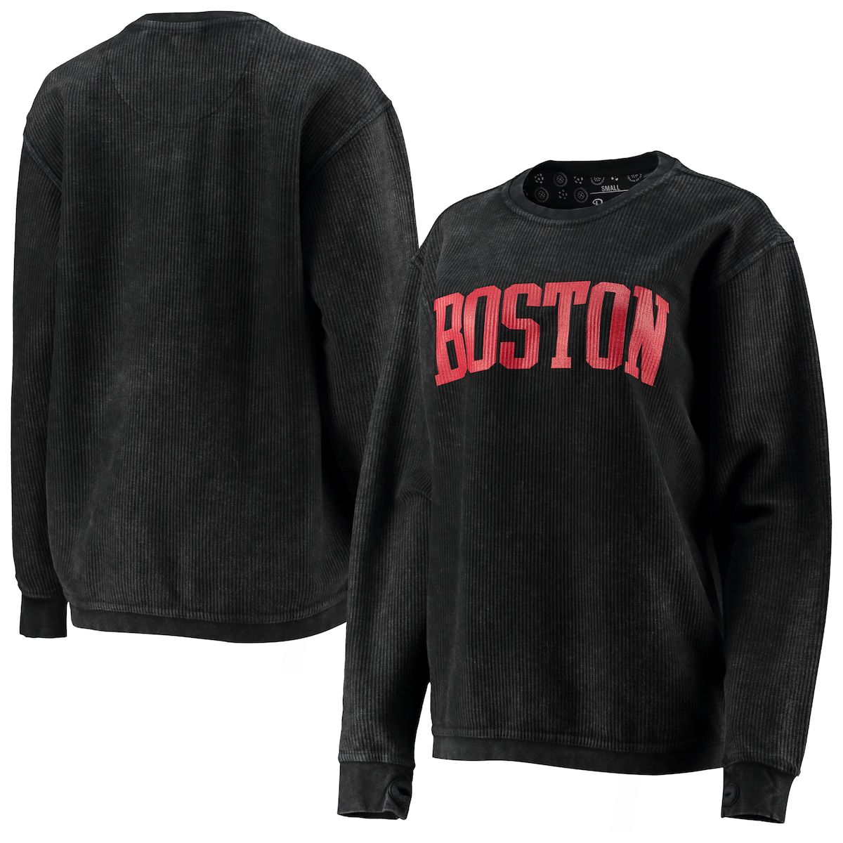 NCAA Boston University Comfy Cord Vintage Wash Basic Arch Pullover Sweatshirt
