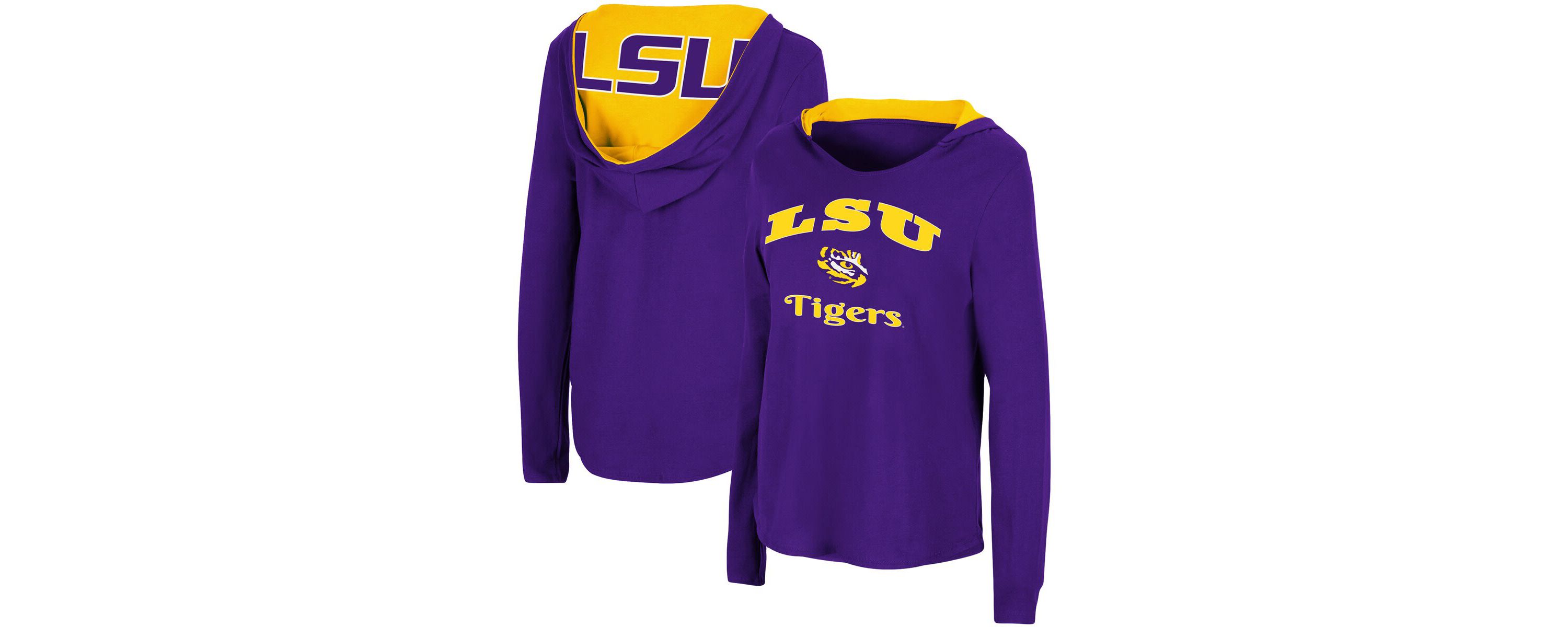 NCAA LSU Tigers Catalina Hoodie Long Sleeve T-Shirt
