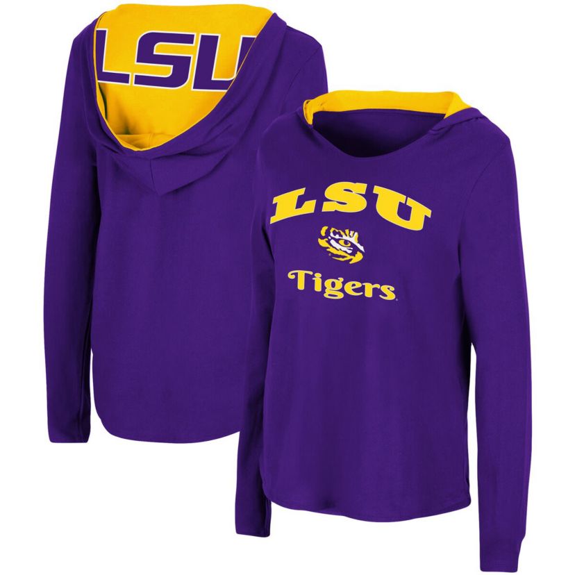 NCAA LSU Tigers Catalina Hoodie Long Sleeve T-Shirt