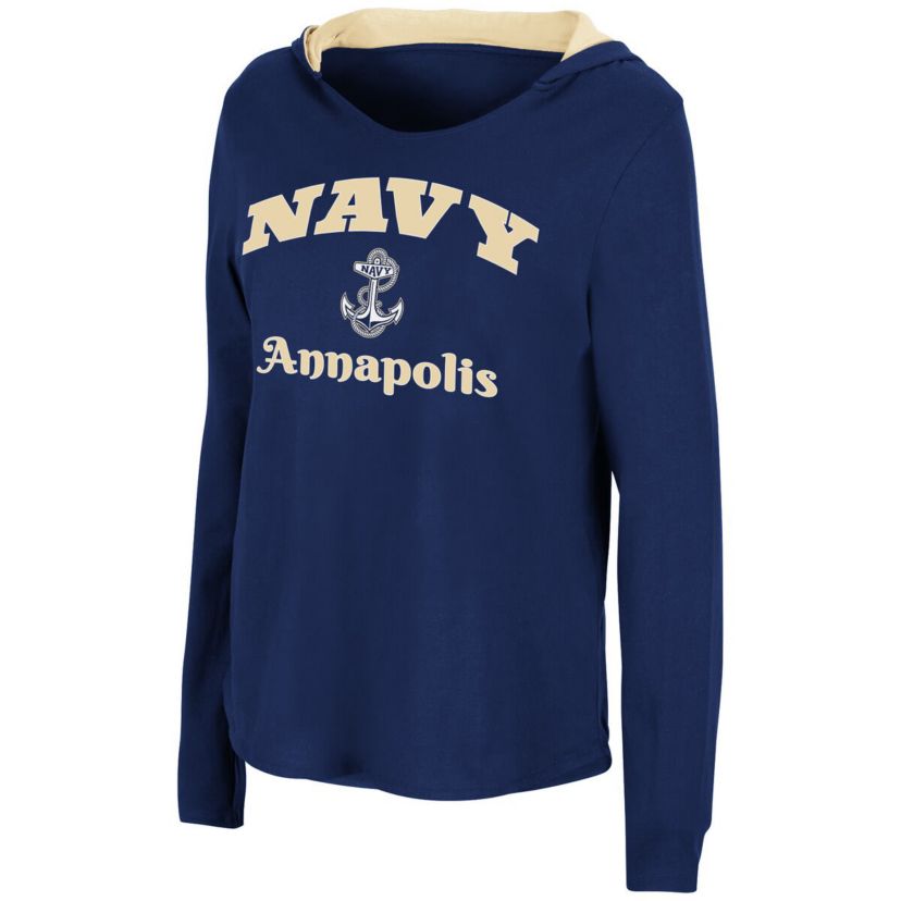 Navy Midshipmen NCAA Midshipmen Catalina Hoodie Long Sleeve T-Shirt