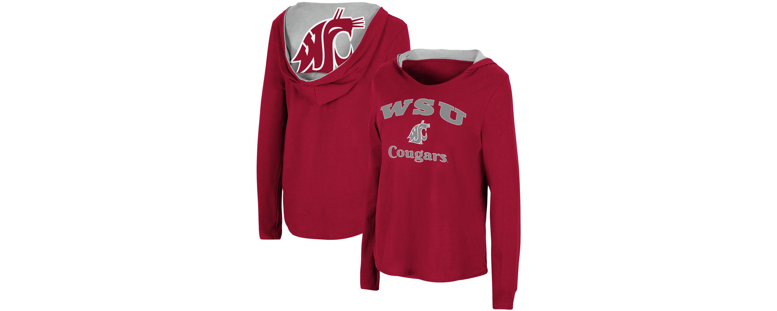 NCAA Washington State Cougars Catalina Hoodie Long Sleeve T-Shirt