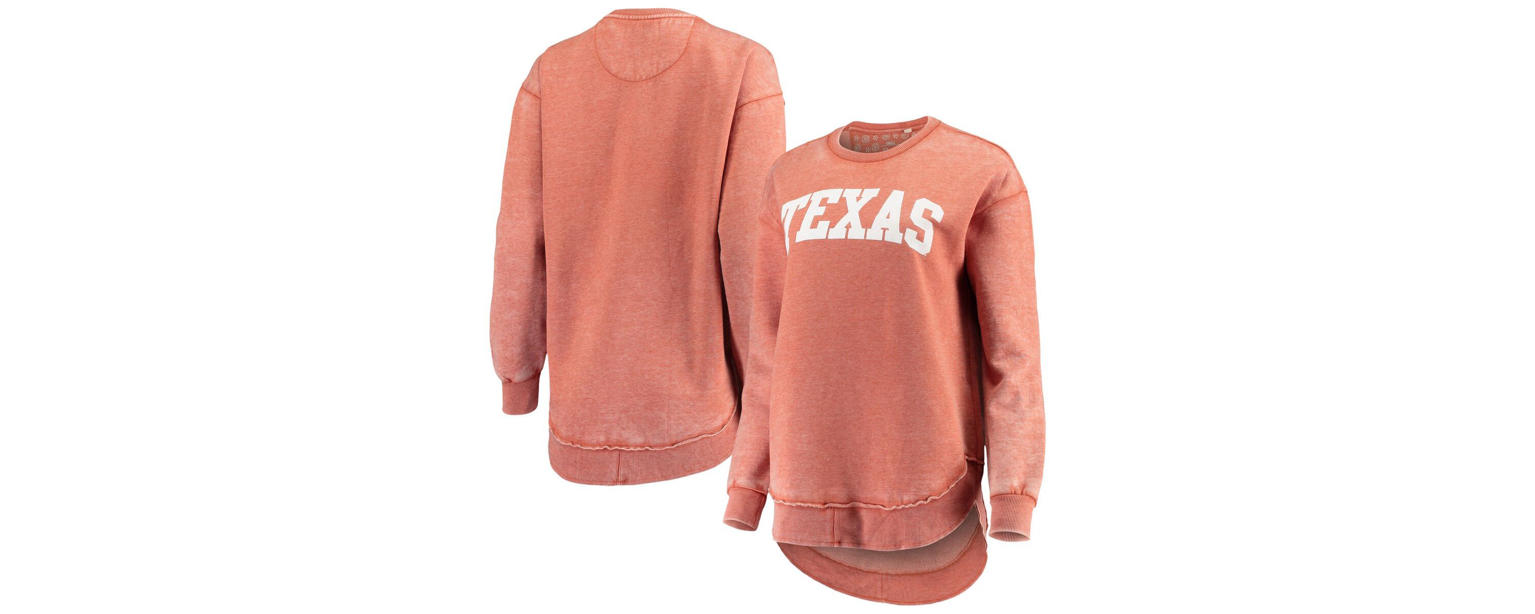 NCAA Burnt Texas Longhorns Vintage Wash Pullover Sweatshirt