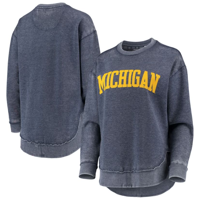 NCAA Michigan Wolverines Vintage Wash Pullover Sweatshirt