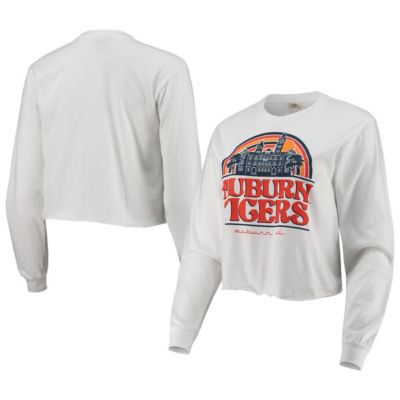 NCAA Auburn Tigers Retro Campus Crop Long Sleeve T-Shirt