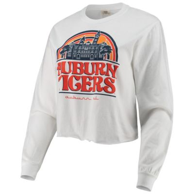 NCAA Auburn Tigers Retro Campus Crop Long Sleeve T-Shirt