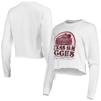 NCAA Texas A&M Aggies Retro Campus Crop Long Sleeve T-Shirt