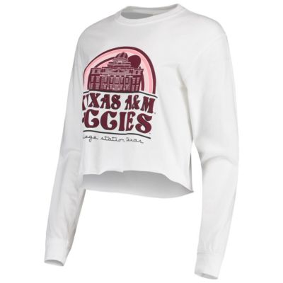 NCAA Texas A&M Aggies Retro Campus Crop Long Sleeve T-Shirt