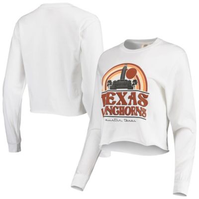 NCAA Texas Longhorns Retro Campus Crop Long Sleeve T-Shirt