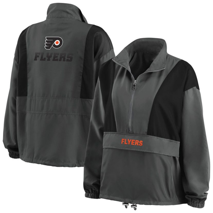 NHL Philadelphia Flyers Popover Packable Half-Zip Jacket