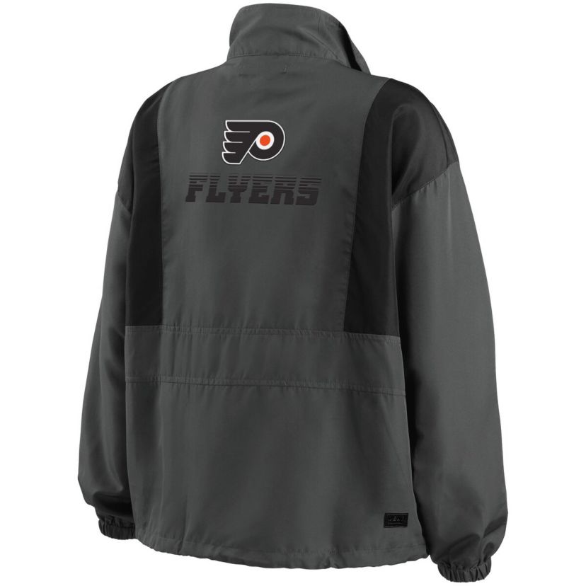 NHL Philadelphia Flyers Popover Packable Half-Zip Jacket