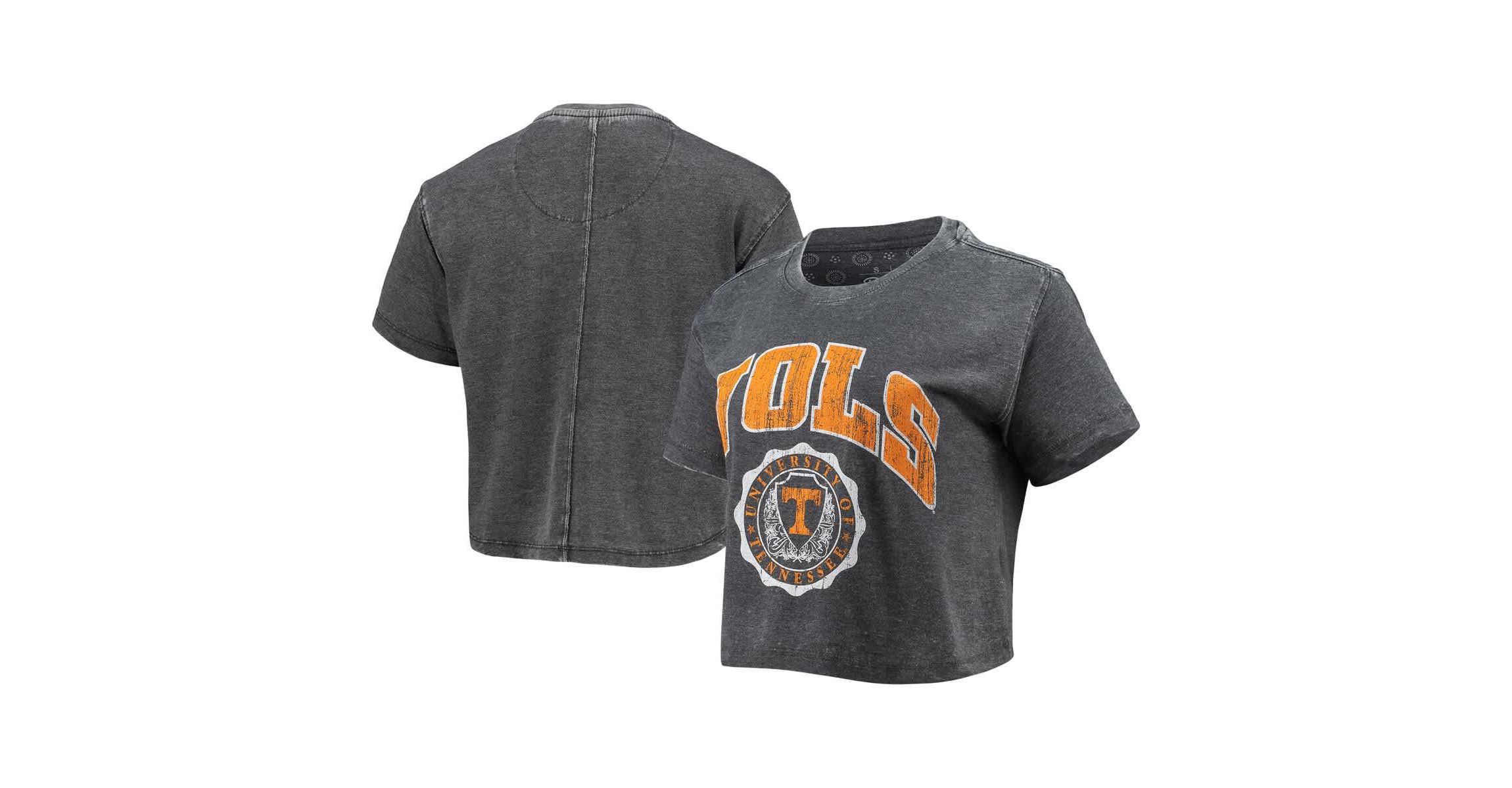 NCAA Tennessee Volunteers Edith Vintage Burnout Crop T-Shirt