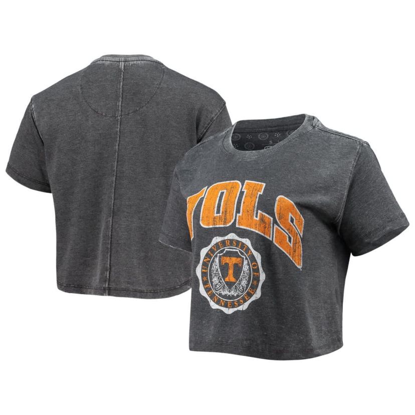 NCAA Tennessee Volunteers Edith Vintage Burnout Crop T-Shirt