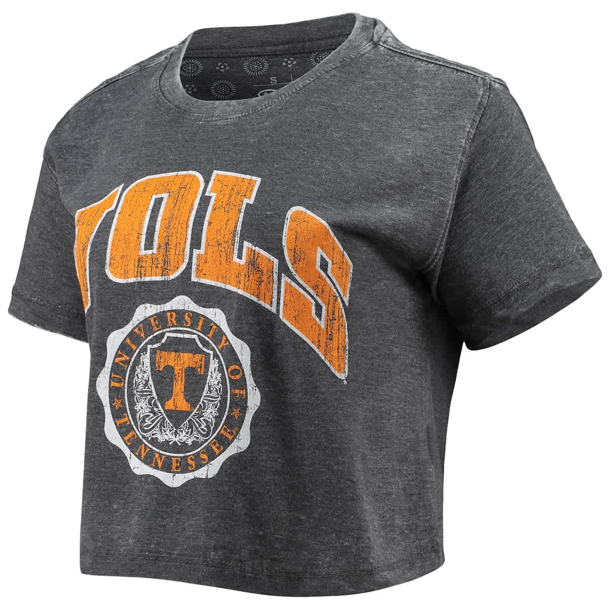 NCAA Tennessee Volunteers Edith Vintage Burnout Crop T-Shirt