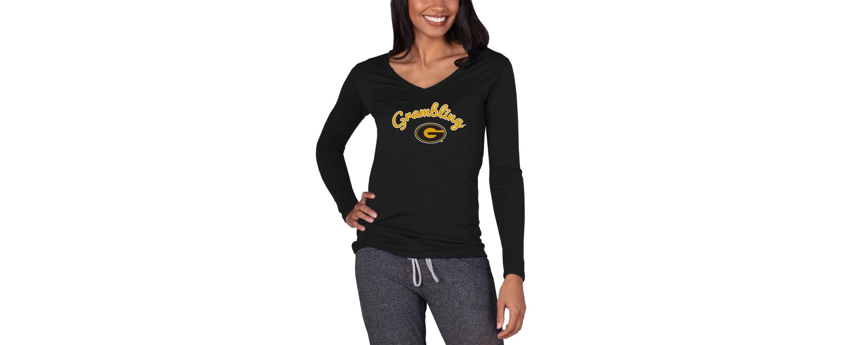 Grambling State Tigers NCAA Grambling Tigers Marathon Knit Long Sleeve V-Neck Top