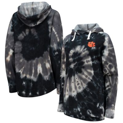 NCAA Clemson Tigers Slow Ride Spiral Tie-Dye Oversized Pullover Hoodie