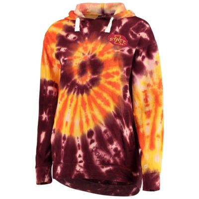 NCAA Iowa State Cyclones Slow Ride Spiral Tie-Dye Oversized Pullover Hoodie