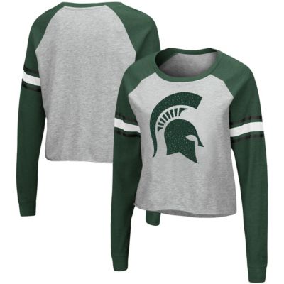 NCAA ed Michigan State Spartans Decoder Pin Raglan Long Sleeve T-Shirt
