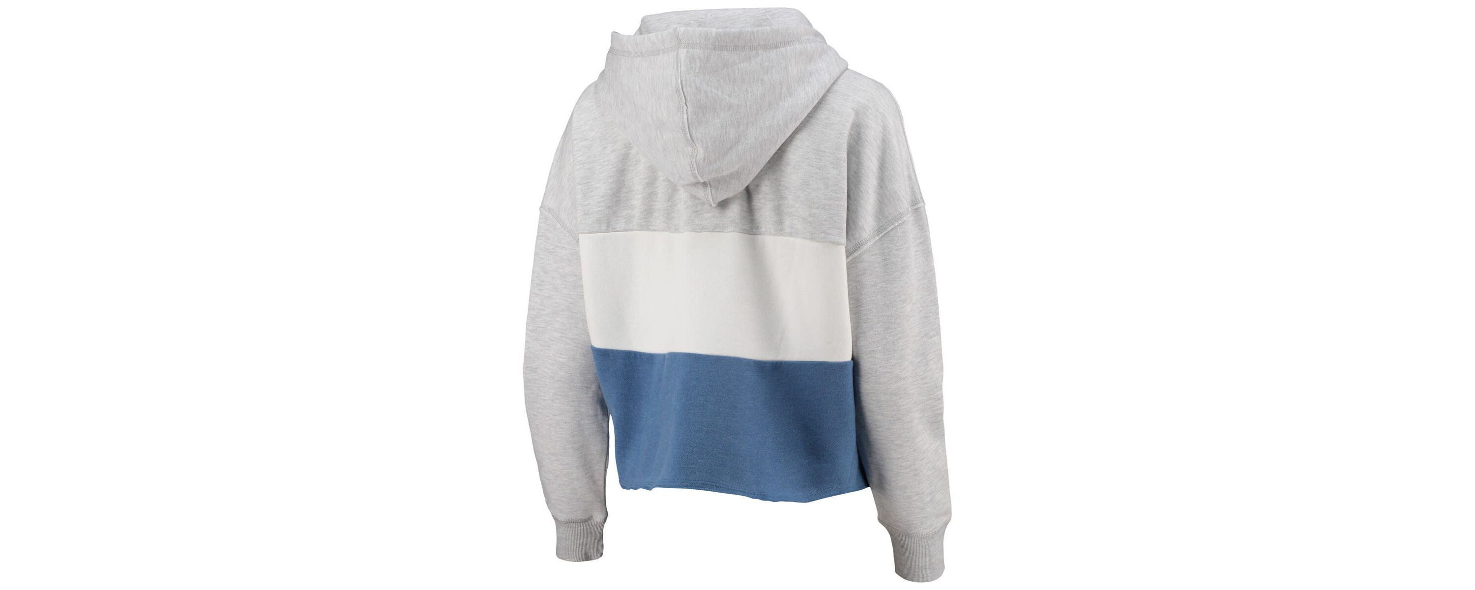 NCAA ed Gray/ed Florida Gators Lizzy Colorblocked Cropped Pullover Hoodie