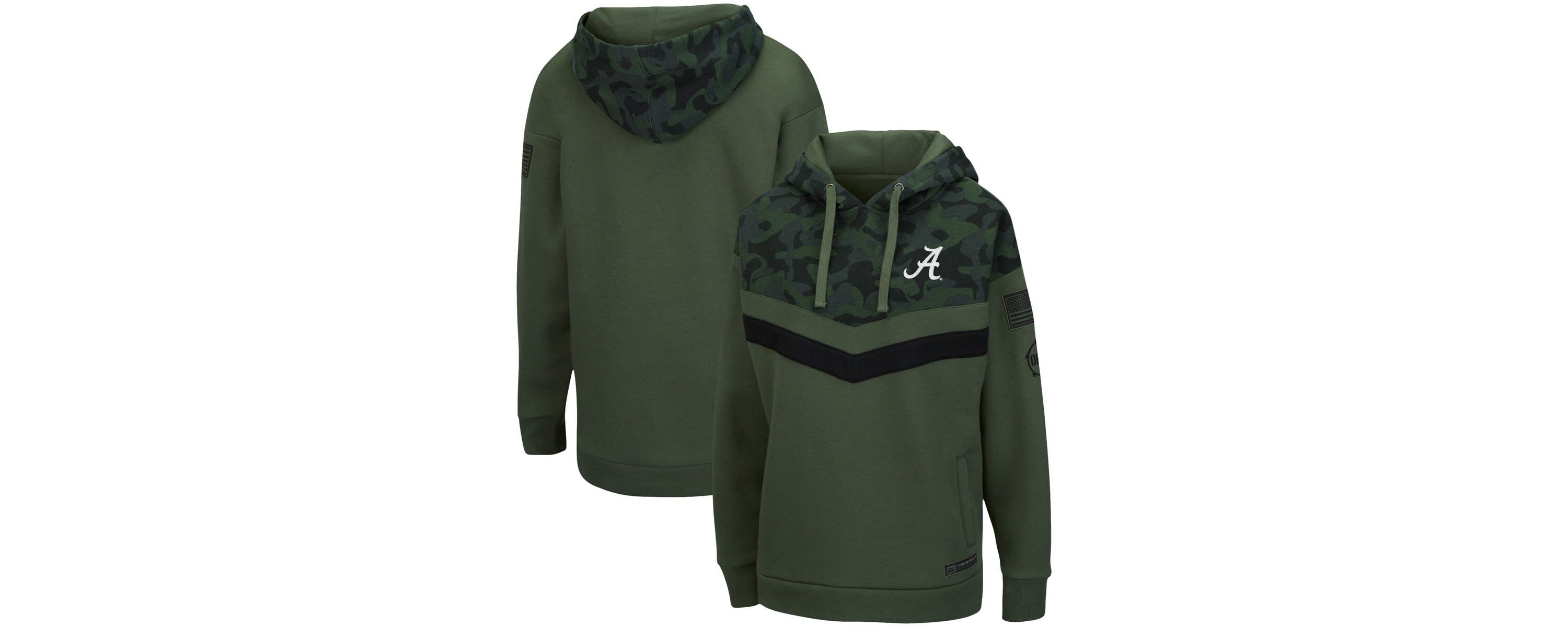 Alabama Crimson Tide NCAA Alabama Tide OHT Military Appreciation Extraction Chevron Pullover Hoodie