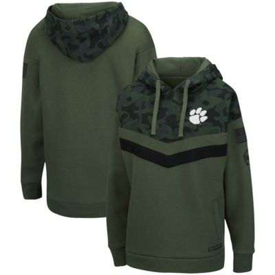 NCAA Clemson Tigers OHT Military Appreciation Extraction Chevron Pullover Hoodie