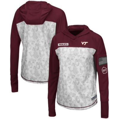 NCAA Virginia Tech Hokies OHT Military Appreciation Mission Arctic Hoodie Long Sleeve T-Shirt