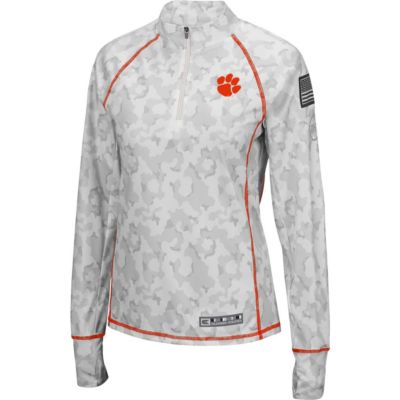 NCAA Clemson Tigers OHT Military Appreciation Officer Arctic Fitted Lightweight 1/4-Zip Jacket