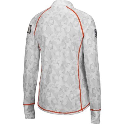 NCAA Clemson Tigers OHT Military Appreciation Officer Arctic Fitted Lightweight 1/4-Zip Jacket