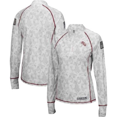 NCAA Florida State Seminoles OHT Military Appreciation Officer Arctic Fitted Lightweight 1/4-Zip Jacket