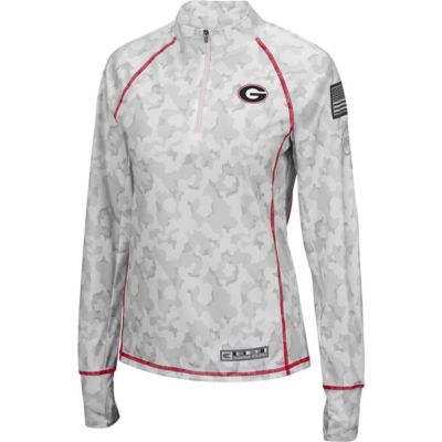 NCAA Georgia Bulldogs OHT Military Appreciation Officer Arctic Fitted Lightweight 1/4-Zip Jacket