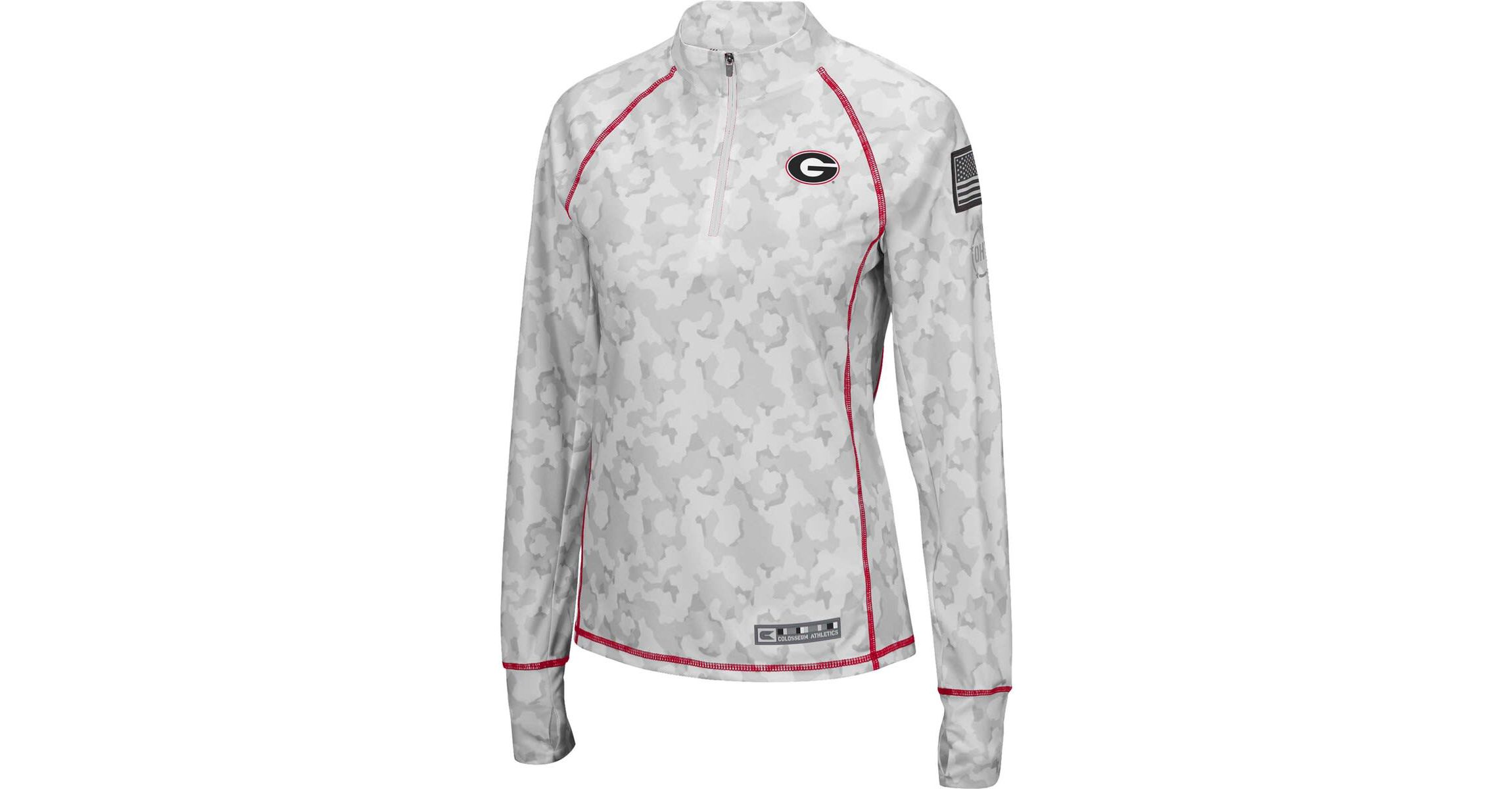 NCAA Georgia Bulldogs OHT Military Appreciation Officer Arctic Fitted Lightweight 1/4-Zip Jacket