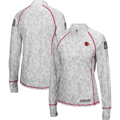 NCAA Louisville Cardinals OHT Military Appreciation Officer Arctic Fitted Lightweight 1/4-Zip Jacket