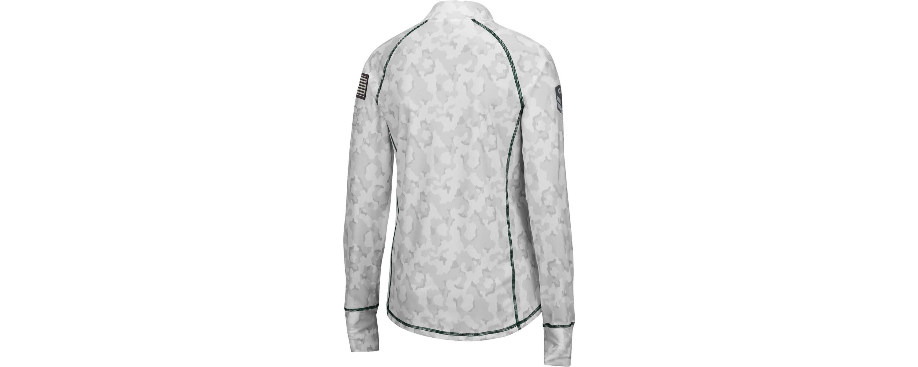 NCAA Michigan State Spartans OHT Military Appreciation Officer Arctic Fitted Lightweight 1/4-Zip Jacket