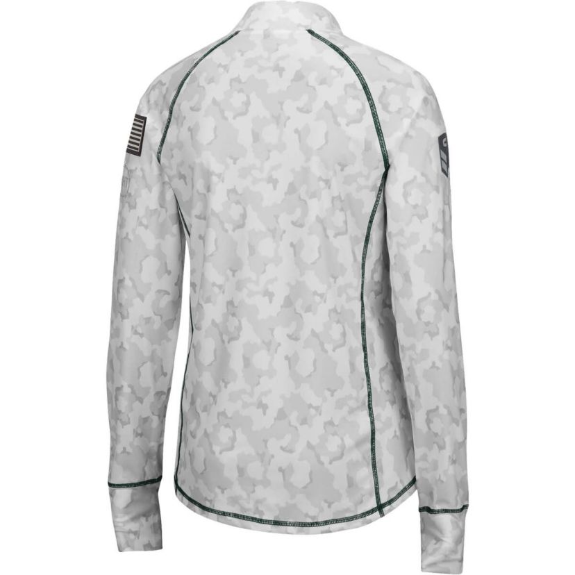 NCAA Michigan State Spartans OHT Military Appreciation Officer Arctic Fitted Lightweight 1/4-Zip Jacket