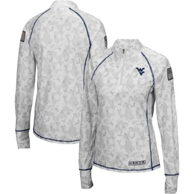 NCAA West Virginia Mountaineers OHT Military Appreciation Officer Arctic Fitted Lightweight 1/4-Zip Jacket