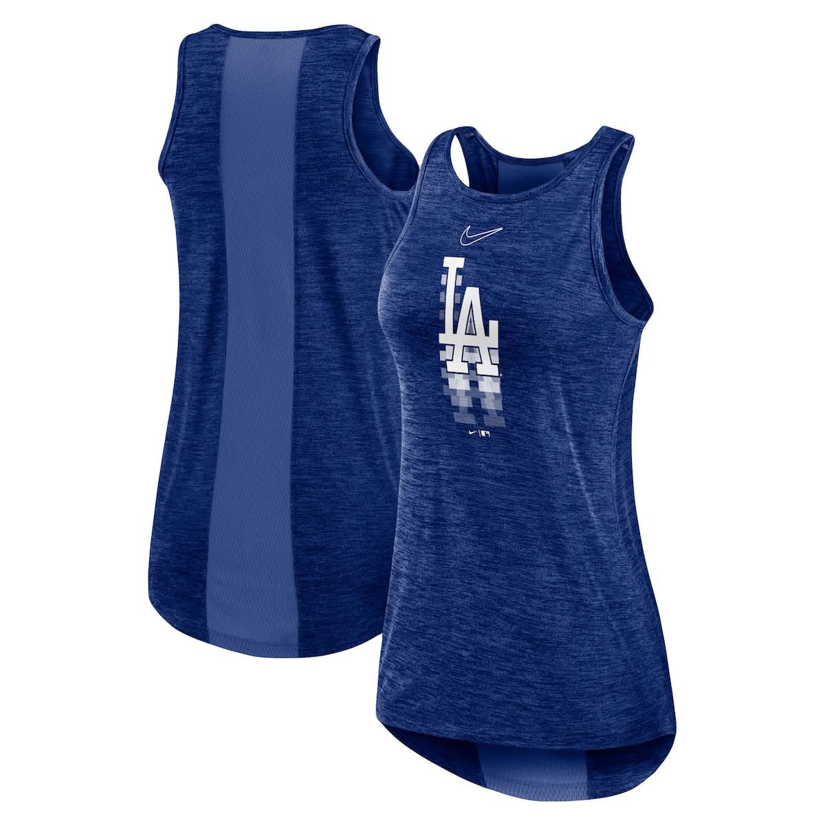 MLB Nike Los Angeles Dodgers Logo Fade High Neck Performance Tank Top