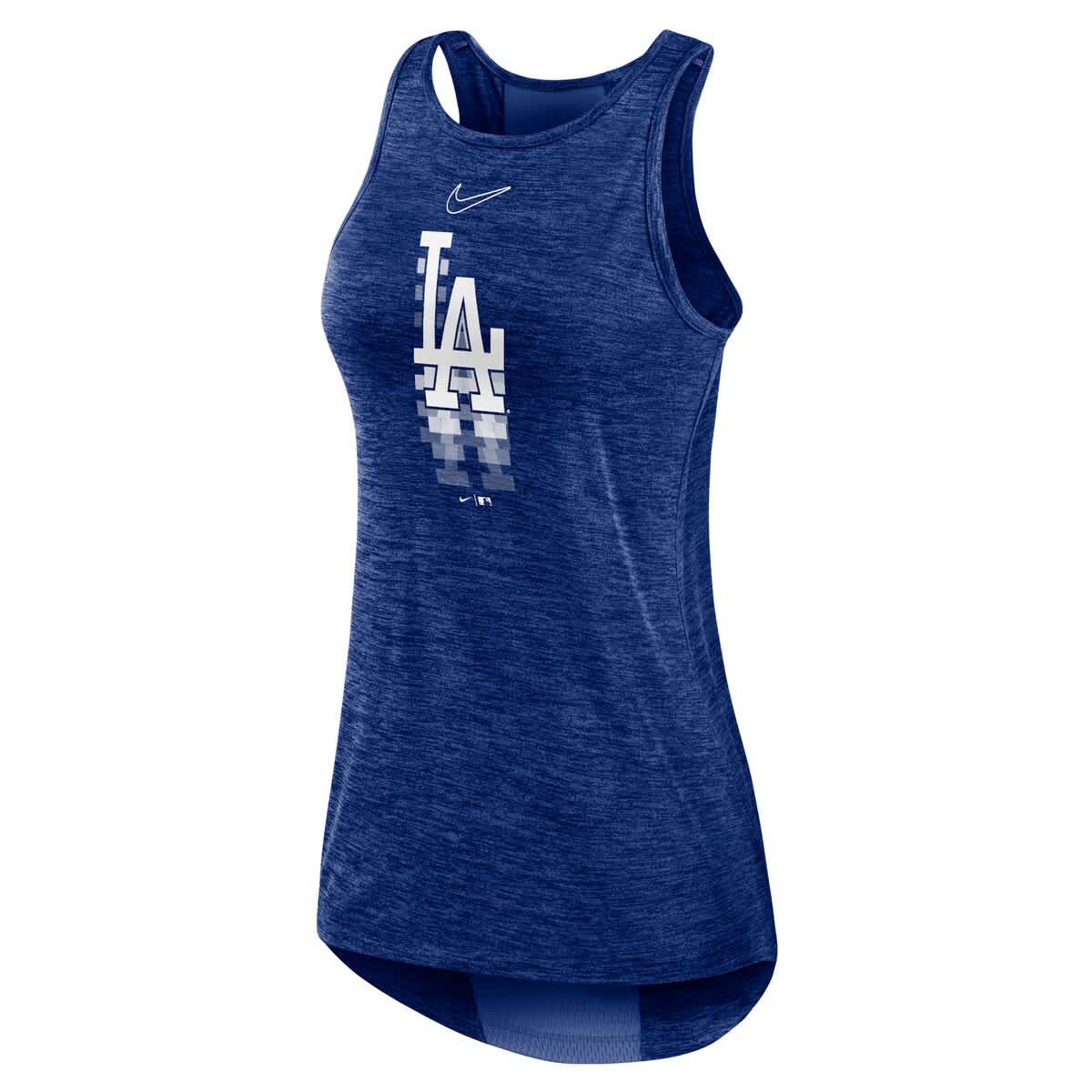 MLB Nike Los Angeles Dodgers Logo Fade High Neck Performance Tank Top