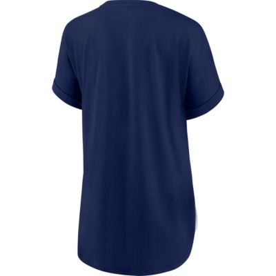 MLB Fanatics Milwaukee Brewers Iconic Noise Factor Pinstripe V-Neck T-Shirt