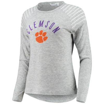 NCAA ed Clemson Tigers Maritime Striped Raglan Long Sleeve T-Shirt