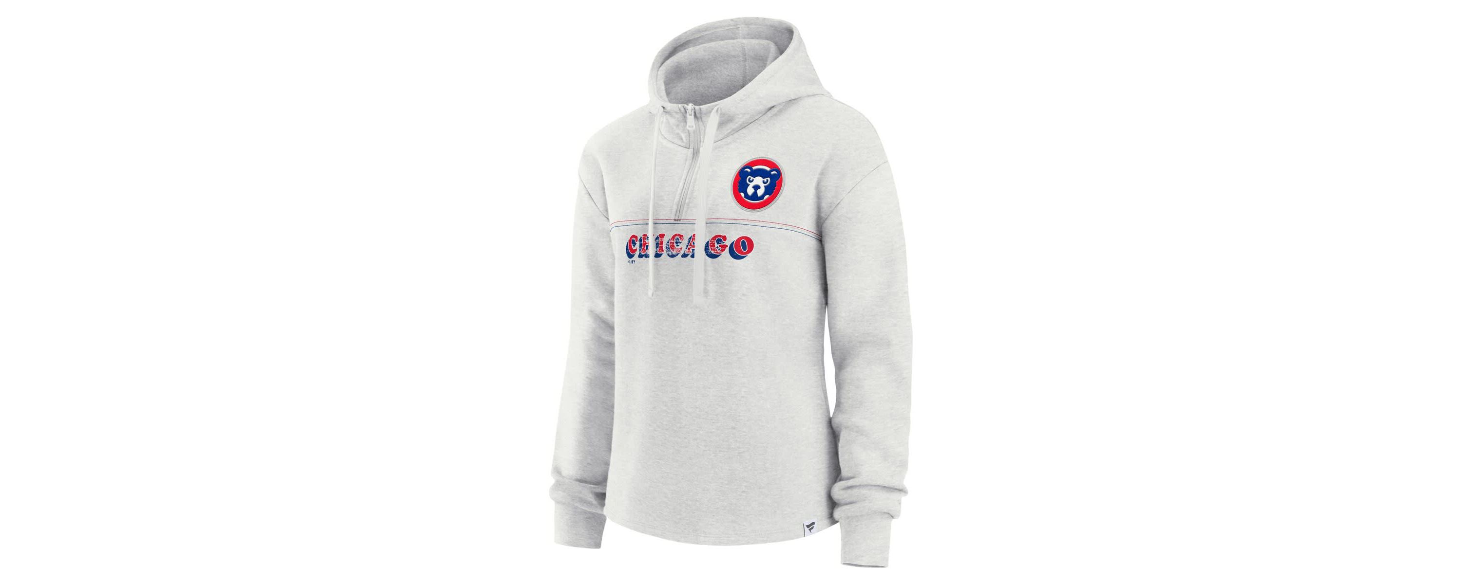 MLB Fanatics Chicago Cubs True Classics Legacy Quarter-Zip Hoodie