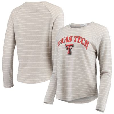 Texas Tech Red Raiders NCAA ed Seaside Striped French Terry Raglan Pullover Sweatshirt