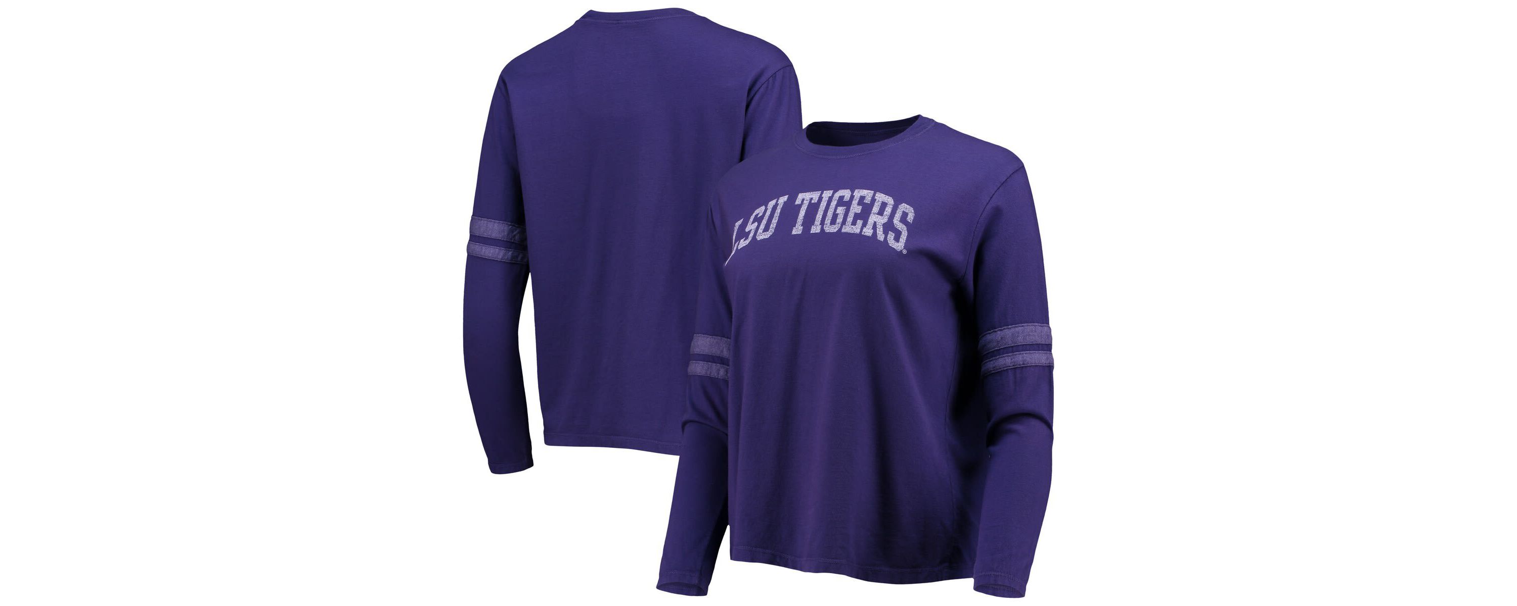 NCAA LSU Tigers Vault Vintage Stripe Long Sleeve T-Shirt