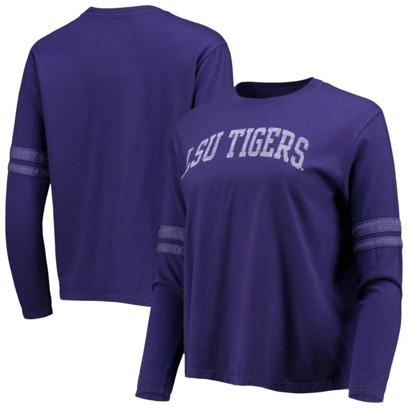 NCAA LSU Tigers Vault Vintage Stripe Long Sleeve T-Shirt