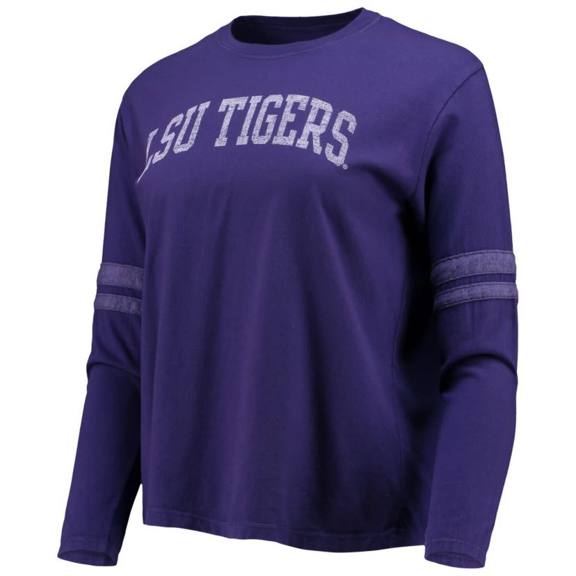 NCAA LSU Tigers Vault Vintage Stripe Long Sleeve T-Shirt