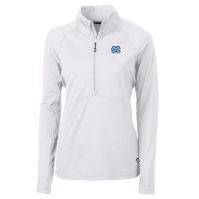 Cutter & Buck NCAA North Carolina Tar Heels Adapt Eco Knit Half-Zip Pullover Jacket, White, XS