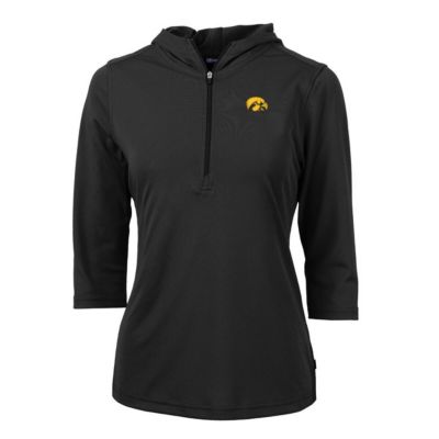 NCAA Iowa Hawkeyes Virtue Eco Pique 3/4 Sleeve Half-Zip Pullover Hoodie