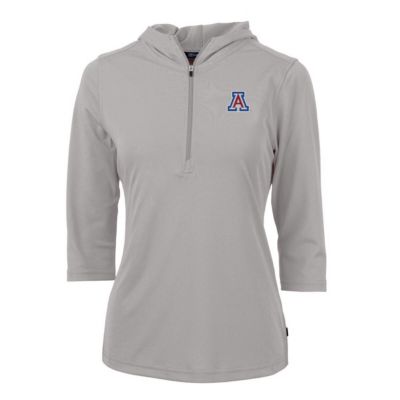 NCAA Arizona Wildcats Virtue Eco Pique 3/4 Sleeve Half-Zip Pullover Hoodie