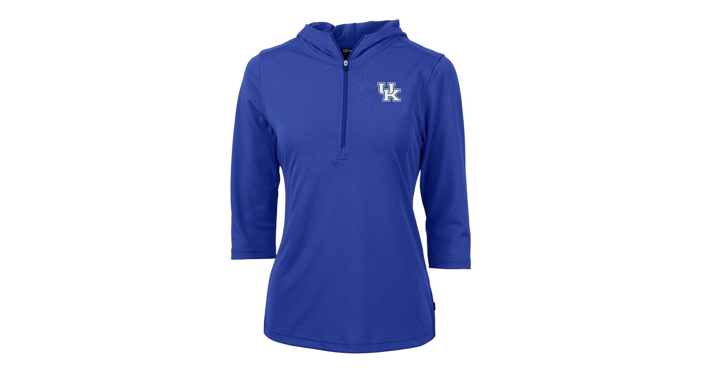 NCAA Kentucky Wildcats Virtue Eco Pique 3/4 Sleeve Half-Zip Pullover Hoodie