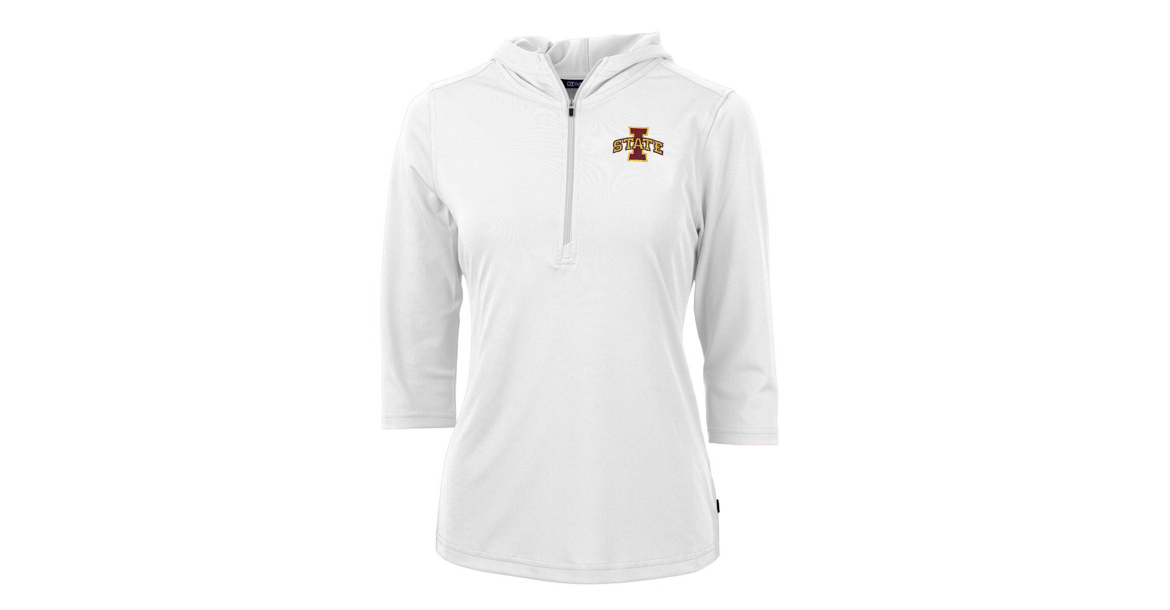 NCAA Iowa State Cyclones Virtue Eco Pique 3/4 Sleeve Half-Zip Pullover Hoodie