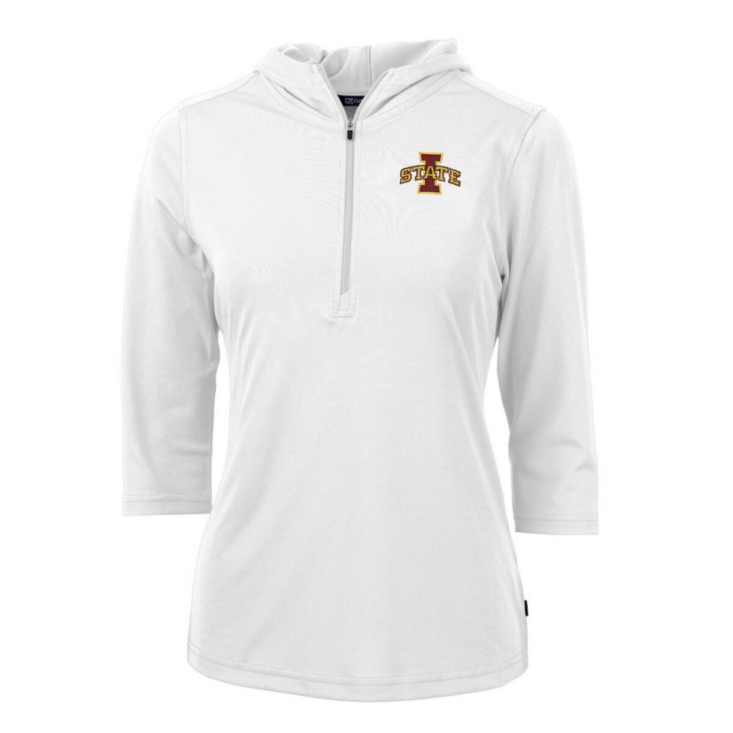 NCAA Iowa State Cyclones Virtue Eco Pique 3/4 Sleeve Half-Zip Pullover Hoodie