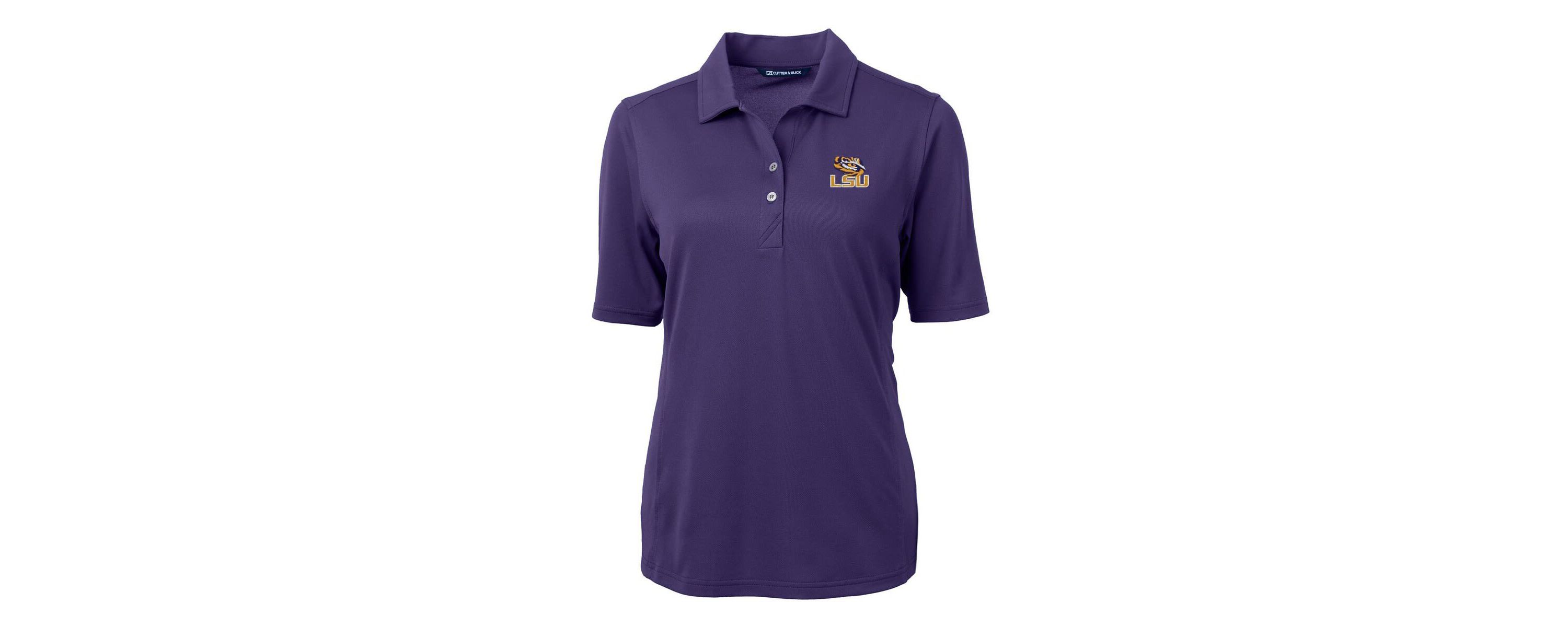 NCAA LSU Tigers Virtue Eco Pique Recycled Polo